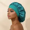 Gorro de Cuidado del Cabello Elástico de Ala Ancha Grande 35cm Color Sólido Gorro de Dormir de Alta Elasticidad de Moda Gorro