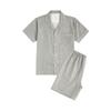 Pijama de Manga Corta y Shorts sin Estampado para Mujer de Algodón Puro Buenos Productos Pijama de Hilo de Doble Capa Verano Algodón Puro Sin Costuras Laterales Ropa de Casa para el Cabello