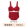 Conjunto de Sujetador para Mujer de Tallas Grandes, Delgado, Push-up, Soporte Lateral, Anti-Caída, para Busto Grande y Pequeño, Sin Costuras