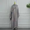 Conjunto de Dos Piezas Cardigan de Punto Elegante Tallas Grandes con Pedrería + Pañuelo para la Cabeza 2026 Loriya LR1314
