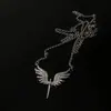Collar de Alas de Ángel Transfronterizo con Diseño Personalizado, Sensación de Alta Gama, Estilo Hip-Hop, Nuevo Modelo Versátil para Hombres y Mujeres, Lujo Ligero, Cadena Sencilla para Clavícula