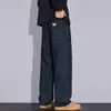 Outono 2025 Novo Original Couro Não Desbota Calças Masculinas Outono e Inverno Marca Tendência Mais Fácil de Combinar Jeans de Corte Reto Solto para Homens