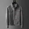 Jaquetas de Primavera e Outono para Homens 2023 Novo Estilo Fresco Tendência Marca High-End Moda Casual Masculina Jaqueta Masculina de Camurça