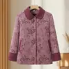 Ropa nueva de otoño e invierno, tops gruesos con forro polar para mujeres de mediana edad y mayores, abrigo cálido de longitud media para abuela de 70 años, ropa para personas mayores