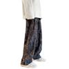 Pantalones rectos de pana para hombre, otoño e invierno, gruesos, estilo americano, retro, de marca de moda, pantalones largos de primavera y otoño, pantalones casuales de pierna ancha.
