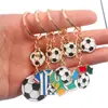 6 tipos de llaveros de fútbol, aleación esmaltada, recuerdos deportivos del Mundial, pequeños colgantes para estudiantes y aficionados