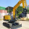 Excavadora agrícola pequeña miniexcavadora excavadora doméstica micro excavadora una tonelada Huerto 10 excavadora pequeña ingeniería interior Gancho de ajardinamiento