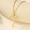 Colar com pingente de diamante em mosaico em formato de coração novo pequeno fresco para menina borboleta flor borla joia acessórios de colar