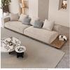 Sofá italiano moderno y sencillo Horizon para apartamentos pequeños, villas, grandes, planos, con filas rectas, de tela de lino y algodón.