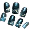 Unhas Postiças Wearable de Média Duração, Moda Galáxia Sonhadora Floral Bolinhas, 24 Peças, Venda Quente Transfronteiriça, Frescas e Modernas, Atacado