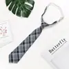Uniforme Japonês JK Gravata Borboleta Feminino Estilo Universitário Uniforme Estudantil Camisa Laço Gola Flor Acessórios Gravata Xadrez Masculino