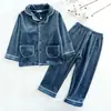 Pijama de isla de forro polar para niños, conjuntos de franela de otoño e invierno para niños, forro polar de coral engrosado para niños mayores, oferta especial de liquidación