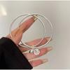 Pulsera de Empuje y Tracción con Espacio para Mujer Simple ins Diseño de Nicho Lujo Ligero Pulsera para Novia Moda Versátil Pulsera con Sentido de Alta Gama