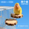 Pequeña plataforma de descanso de madera para pájaros sol, percha de madera de pimiento para periquitos pequeños, plataforma de salto de madera maciza para periquitos y cotorras, decoración de jaula para pájaros