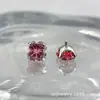 Brincos de Titânio Liga Astmf-136 Fundo Redondo Trevo de Quatro Folhas Zircônia G23 Titânio Rosca Interna Cabeça de Joia de Zircônia