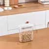Frascos Sellados para Granos Caja de Almacenamiento para Cocina Tapa abatible Transparente Frasco para Café a Prueba de Humedad para Refrigerador Frasco de Almacenamiento para Productos Secos Venta al por Mayor
