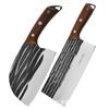 Cuchillo de Cocina Forjado de Doble Propósito, Patrón de Madera Maciza Molible, Cuchillo Ultra-Rápido para Picar, Cuchillo Afilado para Rebanar, Herramienta Especial del Chef