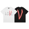Camiseta deportiva informal de manga corta con estampado en V grande de VLONE, marca de moda transfronteriza europea y americana de 2024, para hombres y mujeres.