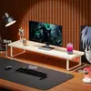 Prateleira de Armazenamento para Mesa, Suporte para Monitor de Computador, Organizador de Teclado, Suporte para Laptop