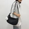 Bolsa de bolinho de massa nova de outono de 2024, bolsa transversal feminina, bolsa de ombro de grande capacidade, bolsa escolar para estudantes universitários, bolsa casual rômbica