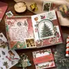 Série Quente de Natal Estilo Simples Pequenos Presentes de Natal Planner Conjunto de Caixa de Presente Materiais de Planner para Meninas Artísticas