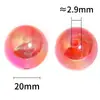 Nuevas Cuentas Redondas Crackle Chapadas en UV Acrílico con Brillo Fino Agujero Recto Cuentas para Pulsera Keychain Accesorios de Joyería Cuentas