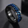 Anillo Europeo y Americano Transfronterizo Nuevo de Acero Inoxidable Personalizado para Hombre Cadena Giratoria Anillo para Hombre Envío Directo Joyería