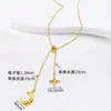 Cadena ajustable de acero de titanio chapado en oro de 18K, diseño de estrella y luna, no se decolora, cadena extensora de collar de perlas, accesorio de cadena para suéter DIY