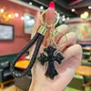 Design de Nicho Chaveiro de Floco de Neve Completo com Strass Cruz Hip Hop Tendência Decoração de Carro Mochila Pingente Venda por Atacado