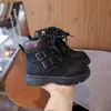 Vestido Infantil Estilo Británico Dr. Botas Martens 2026 Invierno Nueva Moda Botines con Cremallera Lateral Para Niños Medianos y Grandes Niñas Botas de Cuero para Exteriores