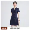 Vestido de Verano de Longitud Media Adelgazante con Ceñidor en la Cintura para Mujer, Venta al por Mayor de Comercio Exterior Transfronterizo, Moda Casual Profesional, Estilo Elegante para Ir al Trabajo