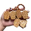 Talla en Madera de Tuya, Todo va Fluido, Colgante de Madera Maciza Trenzado a Mano, Adorno de Mano, Nuevo Estilo Lindo de Mascota de Moda, Regalo del Año del Caballo