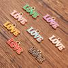 8 Cores 9X17Mm Liga DIY Joias Pingente Esmaltado Ouro Velho Letra Inglesa Amor Pingente Dia dos Namorados