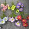 Simulación Monet Crisantemo de verano sin flocado Cosmos Flor de seda artificial Adornos florales de boda Decoración Flor falsa Impresión 3D