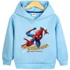 Sudadera Clásica Transfronteriza de Marvel Spider-Man con Elementos de Superhéroes para Niños y Niñas, Sudadera con Capucha Casual de Primavera y Otoño
