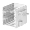 Caja de almacenamiento de tablero perforado para escritorio, estante de almacenamiento de cosméticos, escritorio, estación de trabajo de oficina, estante para organizar archivos