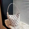 Bolsa de Mão Textura Fosca Simples Retrô Estilo Coreano Bolsa de Ombro Transversal Nova Chegada Outono Cedo Bolsa Saco de Bolinhas para o Dia a Dia