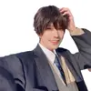 Peruca Cosplay Japonesa Cabelo Curto Masculino É Muito Universal para Adolescentes Natural Realista Fofo Peruca Diária para Meninos Adorno de Cabeça