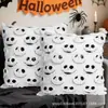 Capa de Almofada Halloween Rosto de Fantasma Abóbora Venda Quente Transfronteiriça Almofada de Pelúcia Tridimensional Almofada de Cintura Almofada de Sofá Capa de Almofada