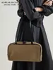 Bestseller transfronteiriço: Bolsa Boston versátil de grande capacidade, estilo vintage, estilo coreano, nicho, simples, bolsa de mão/ombro em couro macio