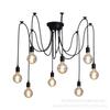 Lustre branco retrô celestial feminino com flores dispersas, lustre criativo de aranha com várias cabeças, ramo para restaurante, loja de roupas, escritório, sala de estar