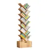 Estantería Pequeña Almacenamiento Forma de Árbol de Pie Gabinete de Dormitorio Estante de Almacenamiento para Sala de Estar Hogar Estantería Estrecha Creativa de Múltiples Niveles
