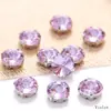 Redondo satélite garra diamante cristal vidrio cosido a mano diamante cristal material bolsa para zapatos accesorios de ropa diy hecho a mano