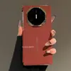 Capa de Couro PU para Huawei Mate XTs, Extraordinary Master, Três Dobras, Mate XT, Eixo Central Magnético, Capa Protetora Anti-Queda