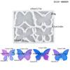 Triunfante 4 incluso mariposa cristal gota molde aretes collar colgante molde de silicona accesorios broche