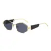Gafas de Sol de Moda Tendencia Europeas y Americanas Transfronterizas de Amazon 2025 Rombo Metal Polígono Gafas de Sol de Gama Alta