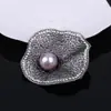 Broche Retrô de Liga de Zinco Mais Vendido Transfronteiriço, Acessório de Roupa de Luxo Leve, Broche de Pérola, Alfinete de Lapela, Joia