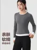 2025 Novo Roupa de Yoga Feminina Falsa Duas Peças Cor Contrastante Manga Longa Camiseta Esportiva Solta Camisa Base Top