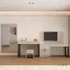 Mobiliario de Hotel Personalizado, Habitación Estándar, Cama King de Hotel, Mesa para TV, Respaldo Tapizado Suave, Habitación de Apartamento, Juego Completo de Muebles