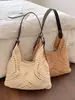 Bolso Grande de Gran Capacidad Calado Estilo Relajado para Mujer 2026 Nuevo Bolso de Hombro Cruzado para Viajar Bolso Tote Tejido Bolso de Paja